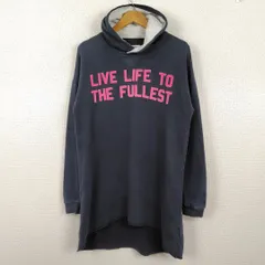 TOMMY トミー パーカーワンピース スウェット ロゴプリント ネイビー Mサイズ レディース 古着 ストリート シンプル