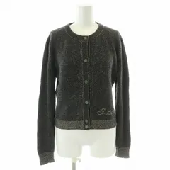 シャネル CHANEL 01A ニット カーディガン 長袖 ココマークボタン ロゴ カシミア100% 38 M グレー P18491V00994 /MW ■GY18