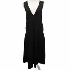 ロペピクニック ROPE Picnic Vネックジャンパースカート ワンピース ノースリーブ マキシ ロング 38 黒 ブラック GDE-13050-A