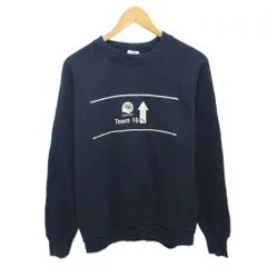 フルーツオブザルーム FRUIT OF THE LOOM 90s ヴィンテージ 古着 プリントスウェット トレーナー ラグラン USA製 L 紺 ネイビー ■MET2