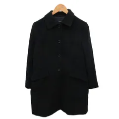 ニューヨーカー NEWYORKER ステンカラーコート ロング丈 アンゴラ 11AR 黒 ブラック 51-55-9147 ■YHS11