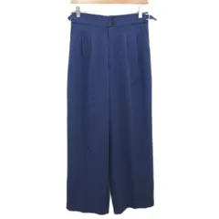 エージーバイアクアガール AG by aquagirl ワイドパンツ スラックス タック 青 ブルー L ■YHS10