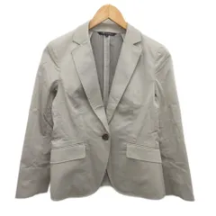 23区 オンワード樫山 テーラードジャケット ブレザー コットン 1B グレージュ 38 約M ■YHS10