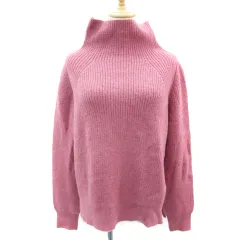 クイーンズコート QUEENS COURT ニット セーター 長袖 ハイネック 1 ピンク /YM28