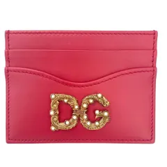 ドルチェ&ガッバーナ ドルガバ DOLCE&GABBANA 美品 カードケース カードホルダー 名刺入れ ロゴ 赤 レッド 