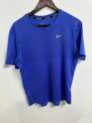 ヴィンテージ NIKE ドライフィット ランニング 半袖 Tシャツ ブルー L
