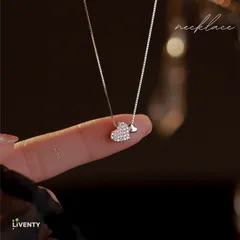 ネックレス　シルバー　レディース　ハート　シンプル　エレガント　アクセサリー　アジャスター