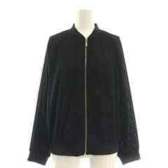 ブージュルード Bou Jeloud ノーカラージャケット チュール 薄手 38 黒 ブラック /AT