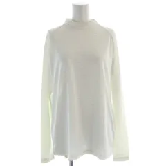 ランバン スポール LANVIN SPORT Tシャツ カットソー ストライプ ハイネック 長袖 40 白 ホワイト グレー /RO ▲H