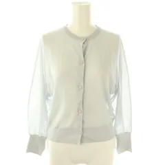 エニィスィス エニシス anySiS カーディガン シアー ニット 長袖 2 水色 /HK