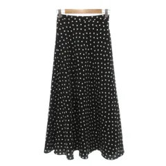 B&Y ユナイテッドアローズ BEAUTY&YOUTH ビューティー&ユース ドットマーメイドマキシスカート スカート ロング S 黒 ブラック ドット柄 ウォッシャブル マーメイド /IU