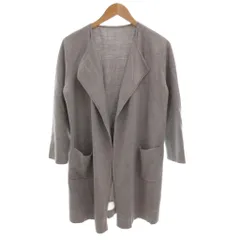 組曲 クミキョク KUMIKYOKU 美品 ロングカーディガン ニット ボタンレス 2 M グレー  /KR