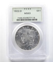 1925年 アメリカ ピースダラー 銀貨 PCGS MS63 ☆1922 アメリカ ピースダラー☆MS63 PCGS ☆銀貨 希少 資産☆ - メルカリ