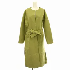 ロッソ ROSSO アーバンリサーチ ソフトダブルクロスノーカラーコート RA24-27K002 22SS ロング ノーカラーコート F 黄緑 グリーン /☆G