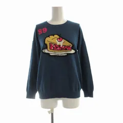 パーリーゲイツ PEARLY GATES ニット セーター プルオーバー ケーキモチーフ 長袖 1 青 ブルー 055-170334 /RO