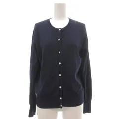 グリーンレーベルリラクシング ユナイテッドアローズ green label relaxing カーディガン クルーネック ニット 薄手 ネイビー /YJ