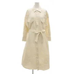 ラングラー WRANGLER シャツワンピース F コットン 長袖 ミモレ ロング 白 ホワイト /NU