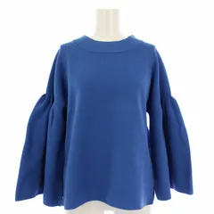 クミキョク 組曲 KUMIKYOKU 23SS AMOSSAベルスリーブ ニット セーター 七分袖 2 青 KRWXSS0351 /TK