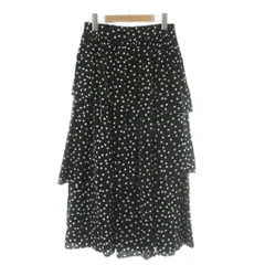ヴェロフォンナ Re.Verofonna スカート 黒 ブラック 水玉模様 ティアード ロング丈 /AP