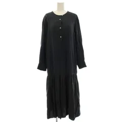 ジャーナルスタンダード レリューム JOURNAL STANDARD relume シャツワンピース ロング ハーフボタン 長袖 F 黒 ブラック /☆G