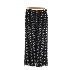 スローブ イエナ SLOBE IENA  23SS イージーパンツ ウエストゴム ドット柄 黒 ブラック /RR