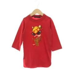 ヒステリックミニ Hysteric MINI Tシャツ トップス カットソー 七分袖 130 赤 レッド キャラクタープリント ヒョウ柄 サングラス ロリポップ /AP