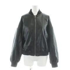 ザラ ZARA ブルゾン ジャケット フェイクレザー ジップアップ S 黒 /AP