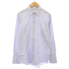 ブルックスブラザーズ BROOKS BROTHERS シャツ ストライプ柄 長袖 15 1/2-32 青 ブルー /TK ▲H