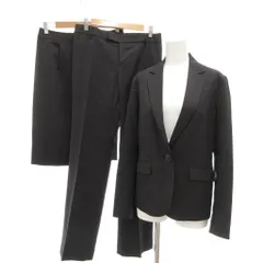 エル ELLE 美品 セットアップ ジャケット シングル パンツ スラックス 台形スカート 3点セット グレー /YJ