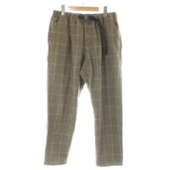 グラミチ GRAMICCI パンツ M ベージュ グレー チェック柄 ベルト付き /AP
