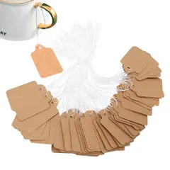 DreaModes 値札タグ クラフトタグ プライスタグ 約100枚セット 糸付