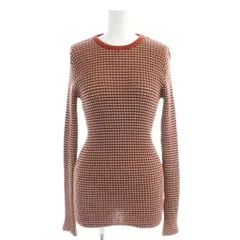 フリークスストア FREAKS STORE ニット 長袖 クルーネック リブニット F オレンジ 橙色 ボーダー柄 /AP