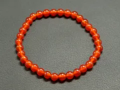 6mmカーネリアンの１連ブレスレット　２２０