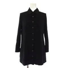 バーバリー ロンドン BURBERRY LONDON シャツ ブラウス 長袖 レギュラーカラー ワンカラー ストレッチ 1 黒 ブラック /BB