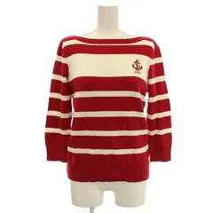ローレンラルフローレン LAUREN RALPH LAUREN ニット ボーダー カットソー 七分袖 XS 赤 白 /☆G