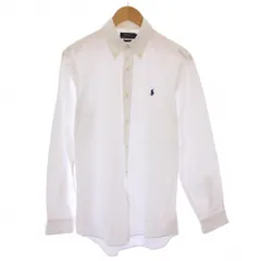 ポロ ラルフローレン POLO RALPH LAUREN ボタンダウンシャツ カジュアル 長袖 レギュラーカラー ロゴ 刺繍 ワンポイント M 白 ホワイト /BB メンズ