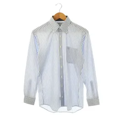 オリヒカ ORIHICA シャツ ストライプ ボタンダウン 長袖 M 青 /HK