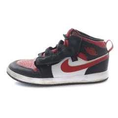 ナイキ NIKE 子供靴 Jordan 1 Mid ALT University Red Black ジョーダン 1 ミッド ALT ユニバーシティ レッド ブラック スニーカー シューズ レザー ロゴ US2.5Y AR6351-079 /RO ●D