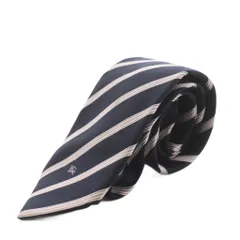 バーバリーブラックレーベル BURBERRY BLACK LABEL レギュラータイ ネクタイ ストライプ柄 シルク ピンク 紺 ネイビー /AN5