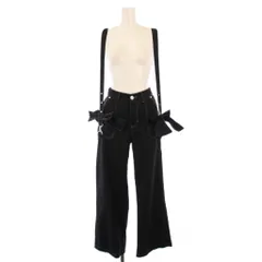 アクシーズファム axes femme POETIQUE リボンボンテージパンツ サロペット スラックスパンツ ジップフライ M 黒 ブラック TS241X25P /BB