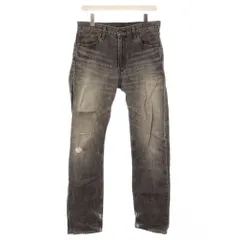 リーバイス Levi's 505 デニムパンツ ジーンズ ジップフライ ロゴパッチ ダメージ加工 W32 L34 グレー /BB