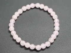 6mmローズクォーツの１連ブレスレット　２３０