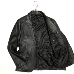 COMME CA ISM コムサイズム レザージャケット テーラードジャケット ブラック ラムレザー LEATHER 本革 羊革 Lサイズ
