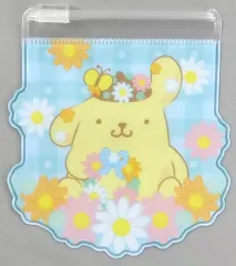 【中古】雑貨 ポムポムプリン ジッパーバッグ 「Happyくじ Sanrio Characters Flower 2022」 ジッパーバッグ賞