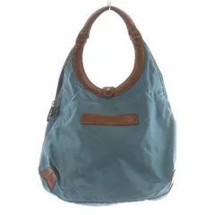 フェリージ Felisi ハンドバッグ ロゴ 水色 ライトブルー 茶色