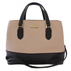 ケイトスペード KATE SPADE ショルダーバッグ ハンドバッグ 2WAY レザー ベージュ 黒 /BM