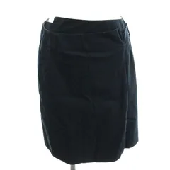 バーバリー ロンドン BURBERRY LONDON ラップスカート ひざ丈 裏地ノバチェック 40 ネイビー 紺 /☆G