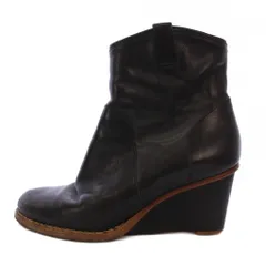 メゾンマルジェラ 22 Maison Margiela 22 ショートブーツ ウェッジソール レザー 37 黒 S38WU0226 /BM