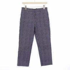 マルニ MARNI テーパードパンツ スラックス ジップフライ 総柄 44 青 ブルー /BB