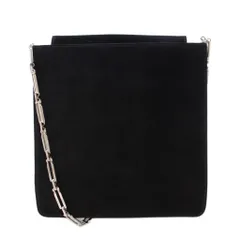 サルヴァトーレフェラガモ Salvatore Ferragamo ワンショルダーバッグ チェーン スエード バイカラー 黒 ブラック シルバーカラー /BB ■OH